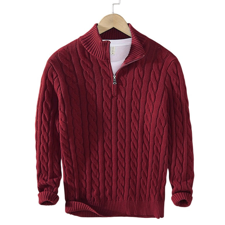 Javier™ | Cable Knit Half-Zip Sweater