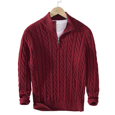 Javier™ | Cable Knit Half-Zip Sweater