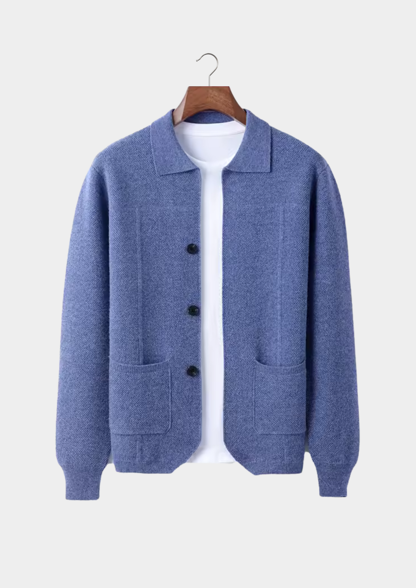 100% CASHMERE BUTTON OVERSHIRT