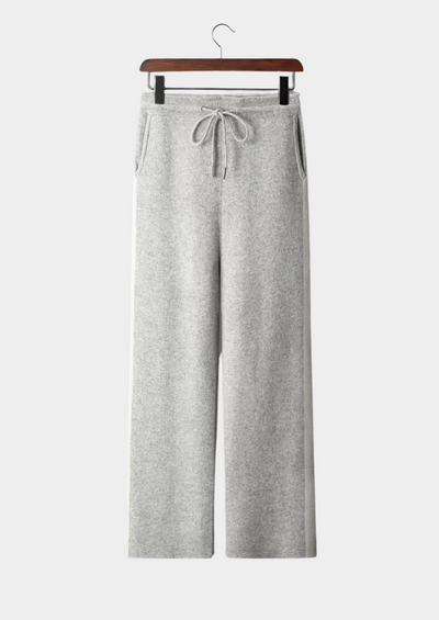 100% CASHMERE WIDE LEISURE TROUSERS