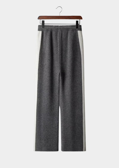 100% CASHMERE WIDE LEISURE TROUSERS