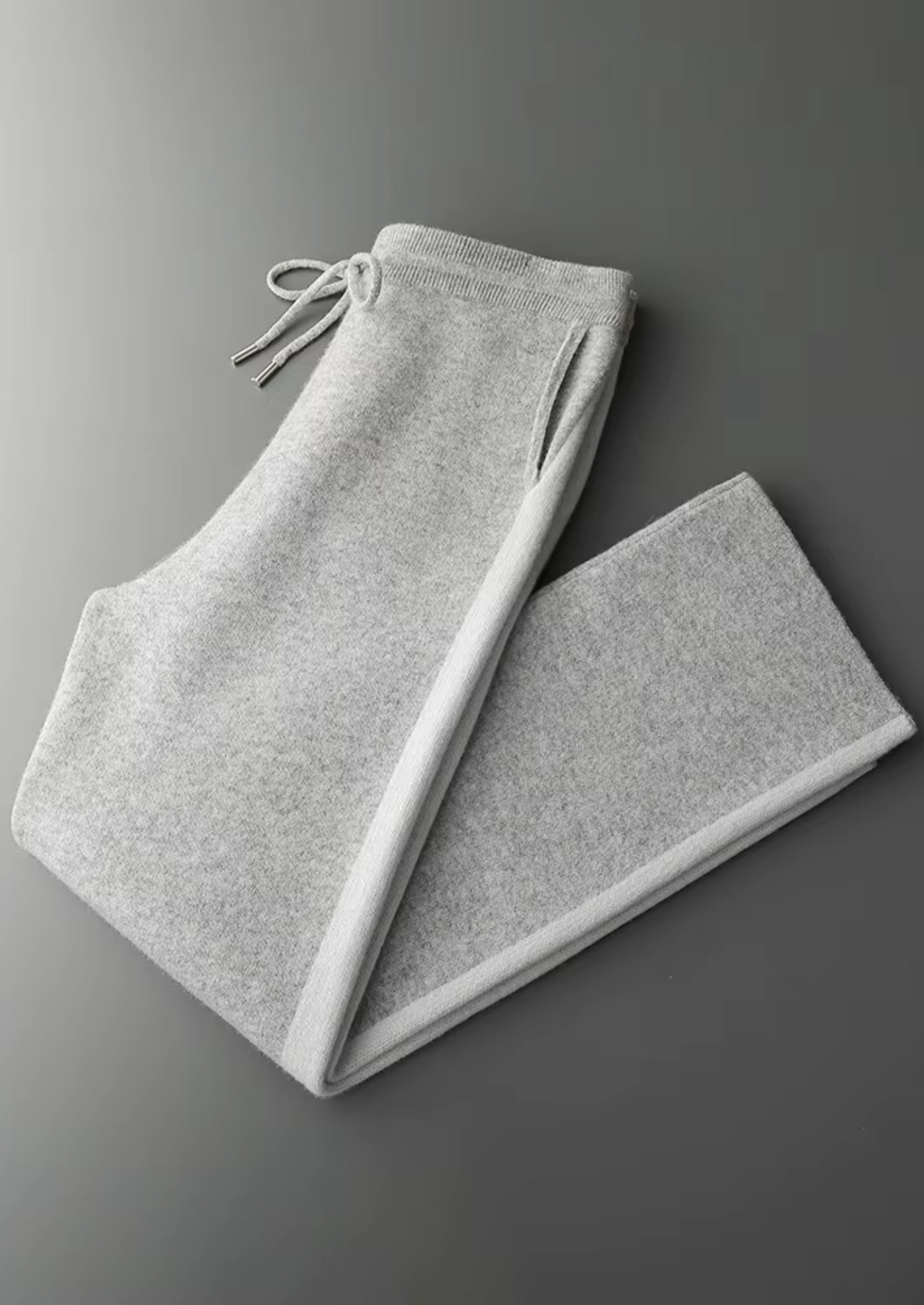 100% CASHMERE WIDE LEISURE TROUSERS