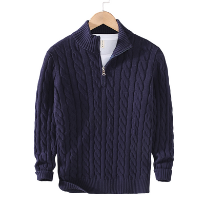 Javier™ | Cable Knit Half-Zip Sweater