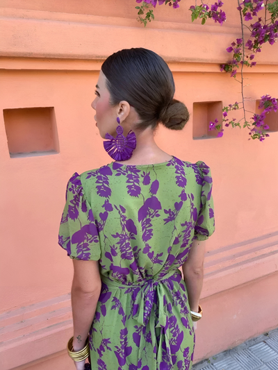 Lia Wrap Dress with V-Neck