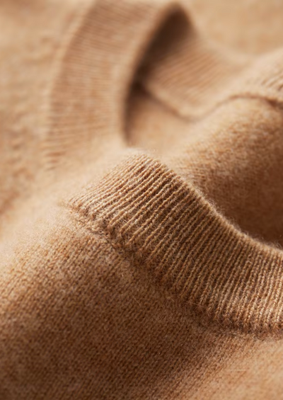100% CASHMERE CLASSIC CREWNECK T-SHIRT