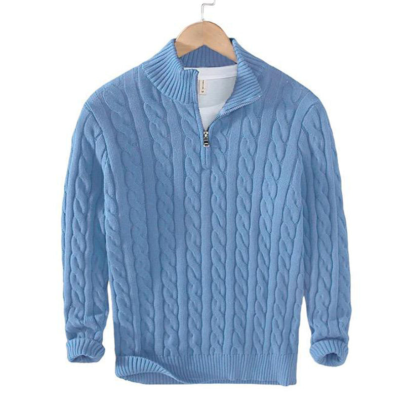 Javier™ | Cable Knit Half-Zip Sweater