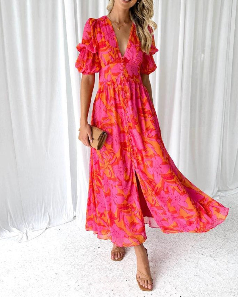 Elodie | Red Maxi Dress