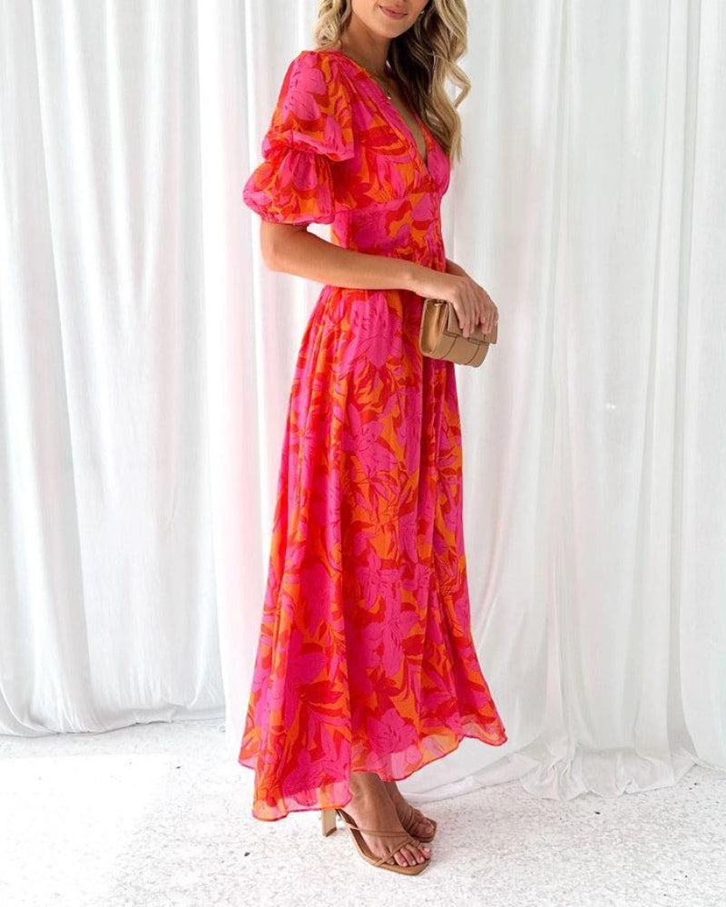 Elodie | Red Maxi Dress