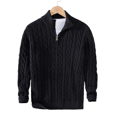 Javier™ | Cable Knit Half-Zip Sweater