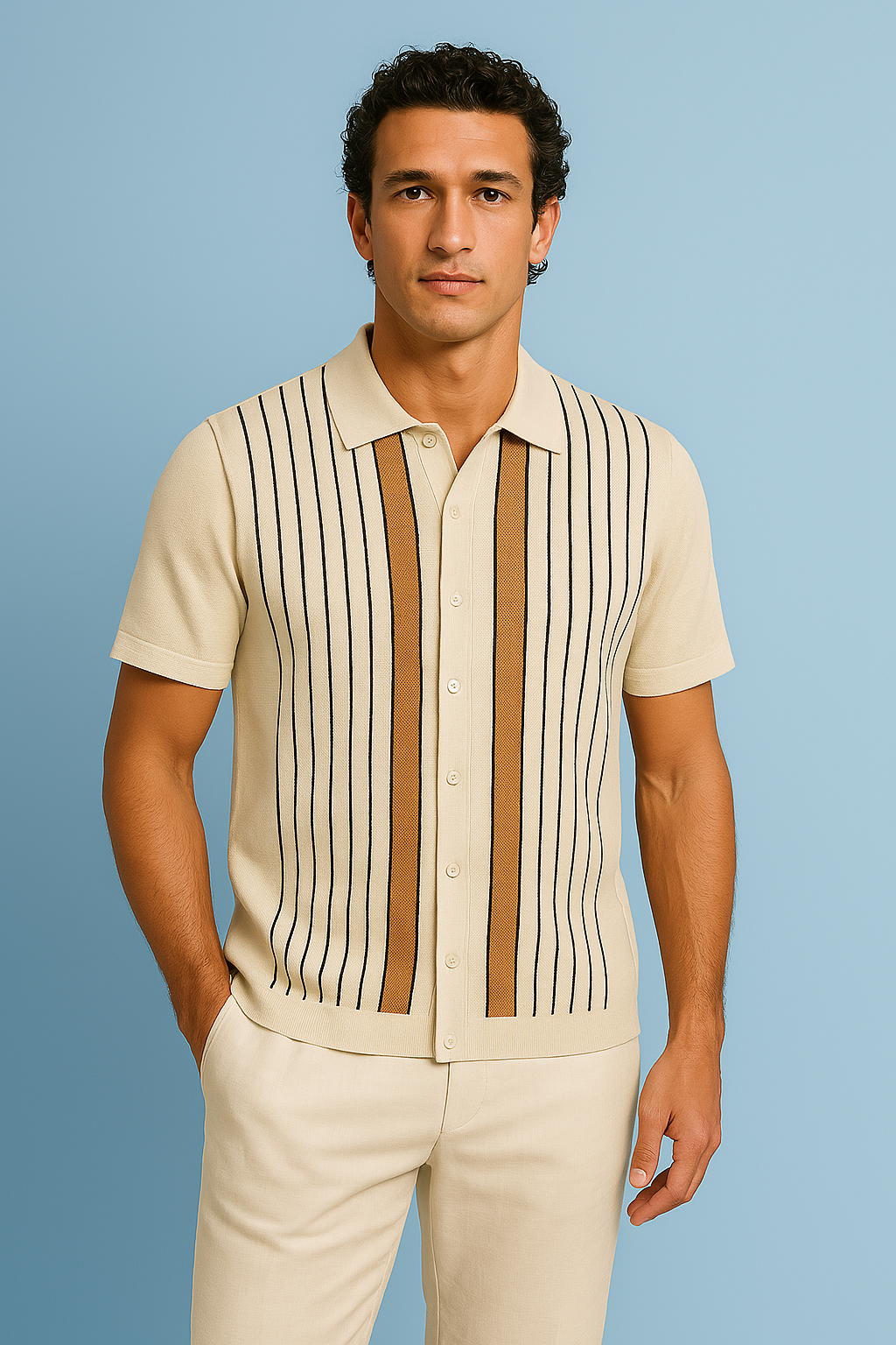Porto Striped Polo™ | Retro Sophistication Meets Modern Ease