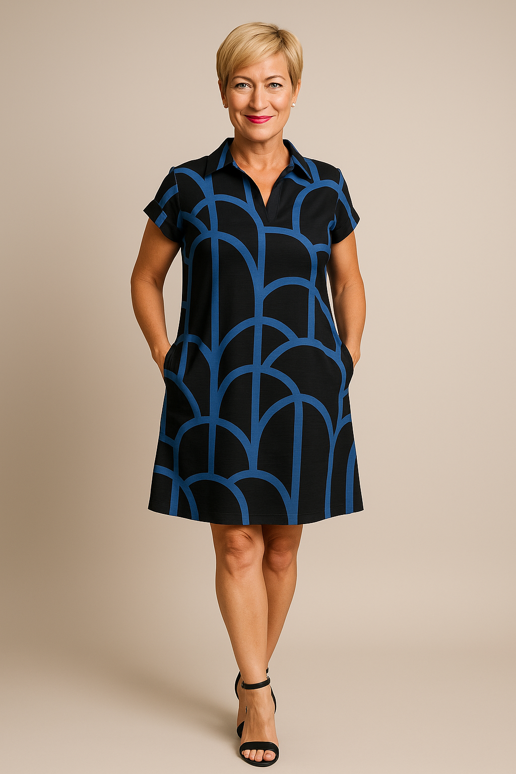 Thyra | Short Sleeve Midi Dress