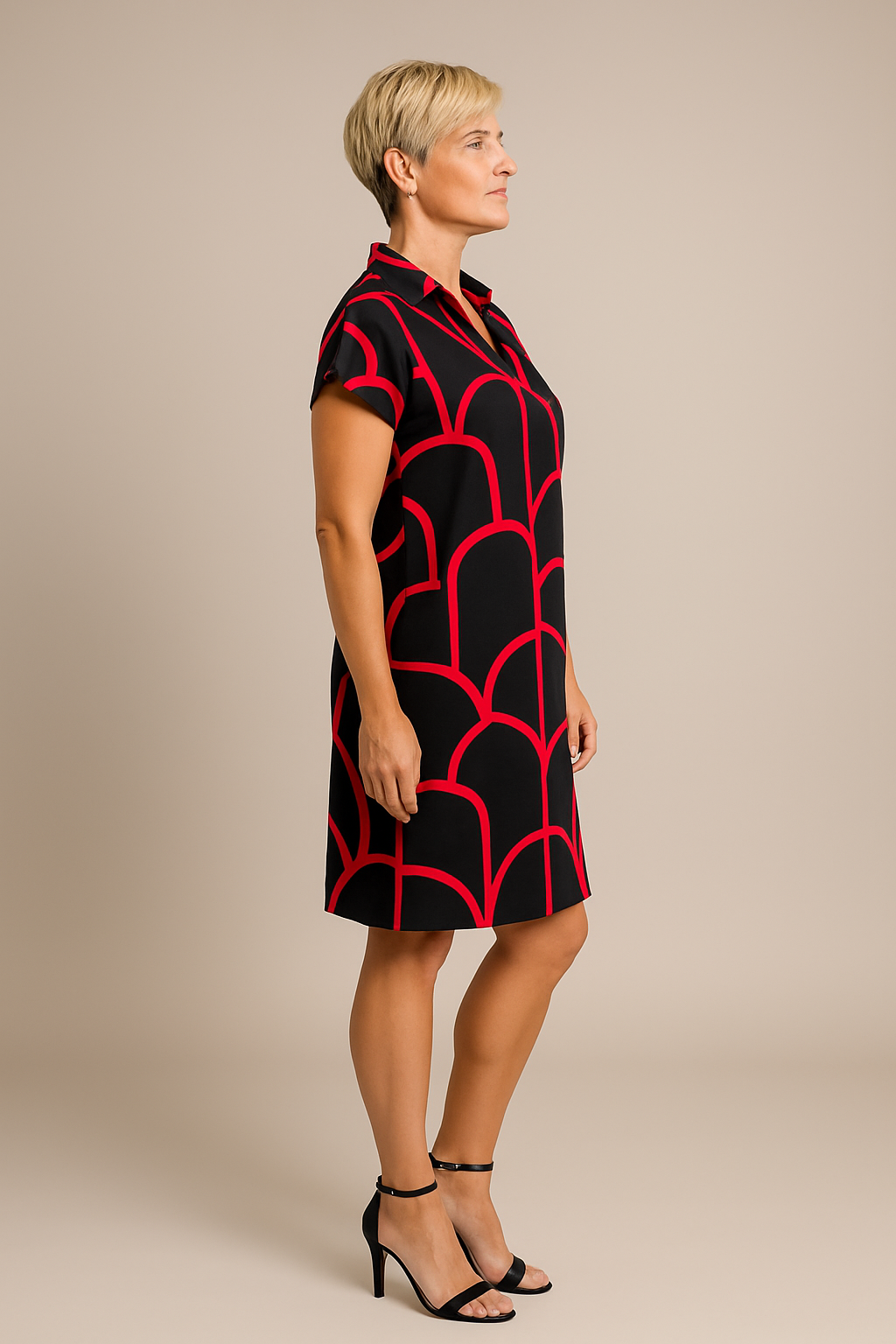Thyra | Short Sleeve Midi Dress