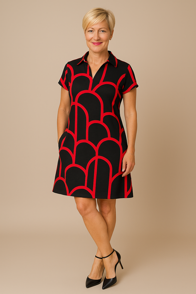 Thyra | Short Sleeve Midi Dress