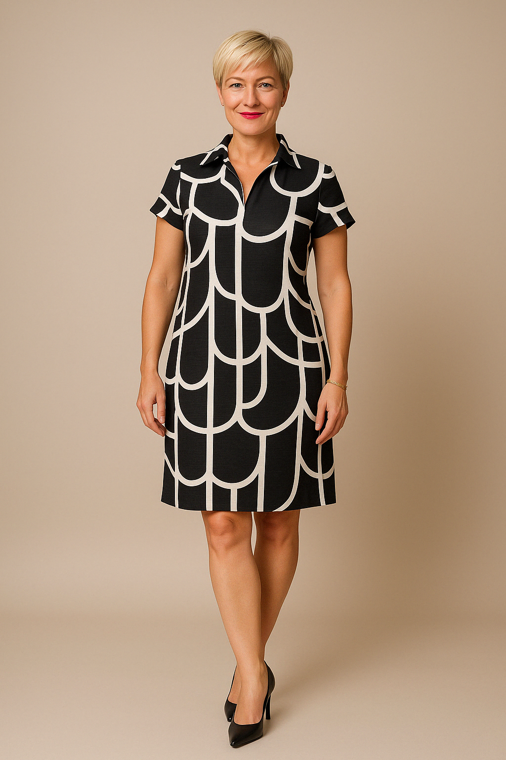 Thyra | Short Sleeve Midi Dress