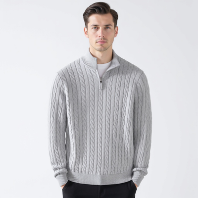Javier™ | Cable Knit Half-Zip Sweater