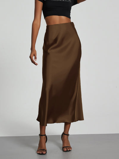 Valeria Satin Maxi Skirt