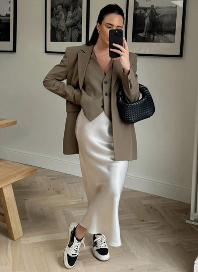 Valeria Satin Maxi Skirt