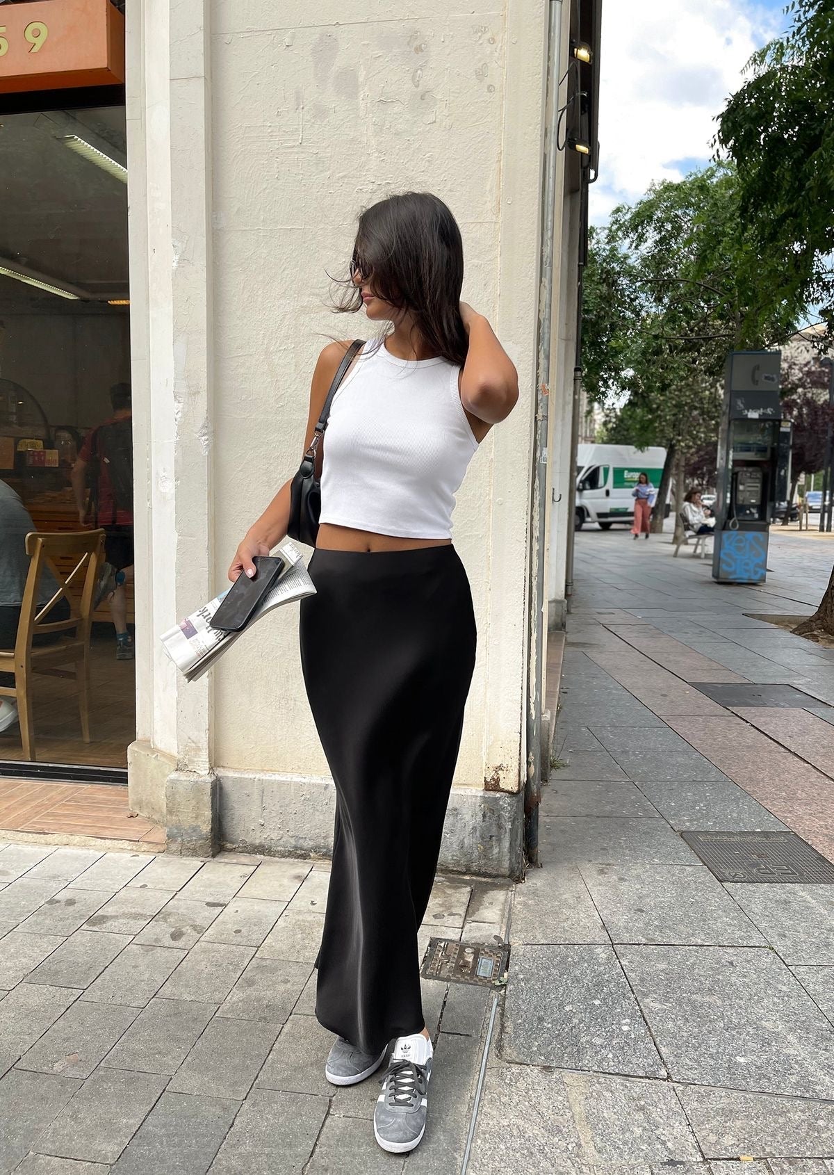 Valeria Satin Maxi Skirt