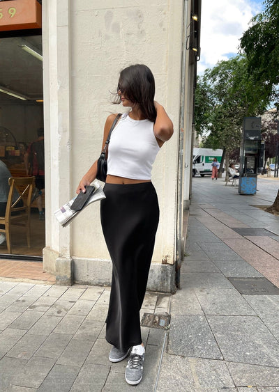 Valeria Satin Maxi Skirt
