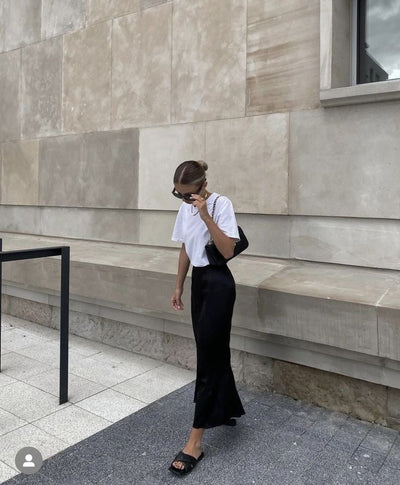 Valeria Satin Maxi Skirt