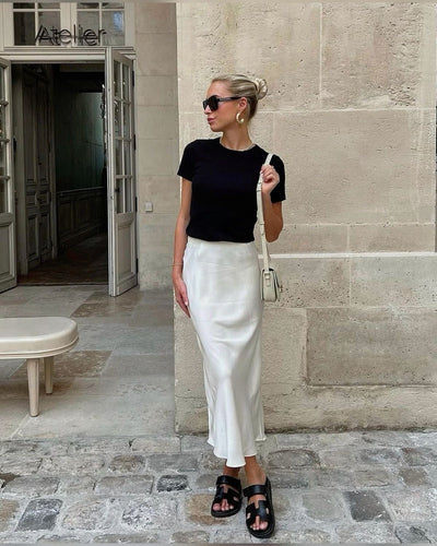 Valeria Satin Maxi Skirt