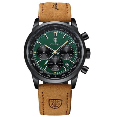 Eclipse Noir™ | 41MM Chronograph Leather Watch