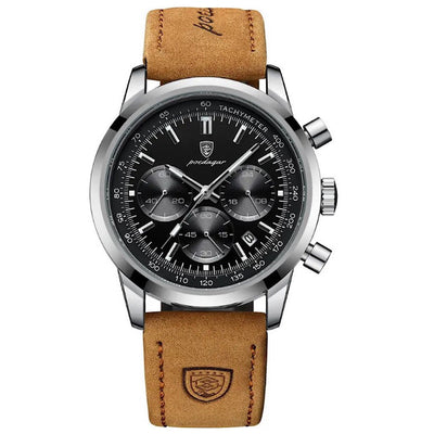 Eclipse Noir™ | 41MM Chronograph Leather Watch