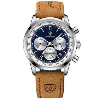 Eclipse Noir™ | 41MM Chronograph Leather Watch